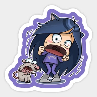 Kitty The Witch Astonished. Sticker